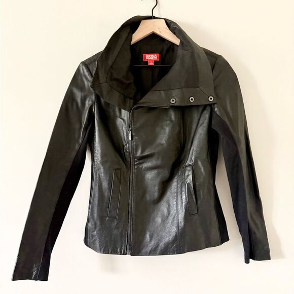 Kirna Zabete Jackets & Blazers - Kirna Zabete for Target Leather Jacket in Black Size S
